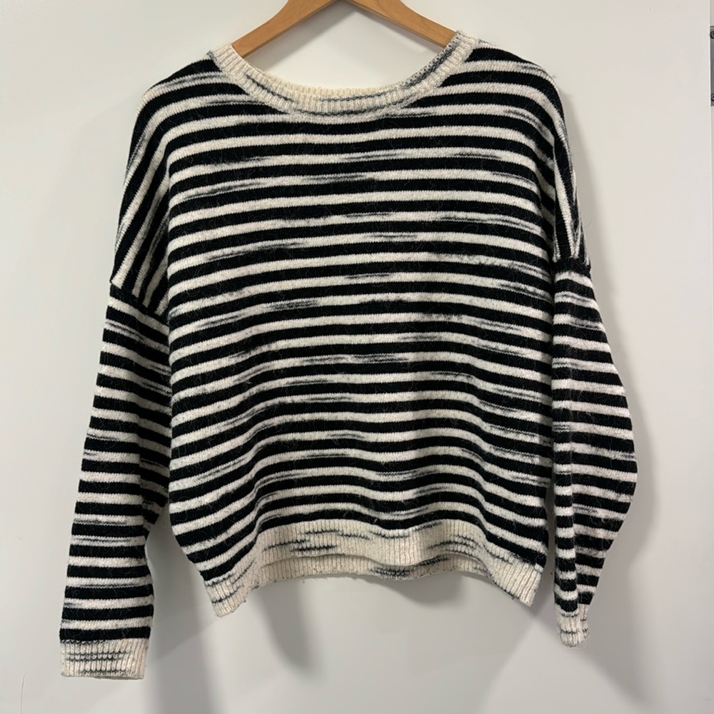All Saints Bretta jumper sweater size small striped wool alpaca blend